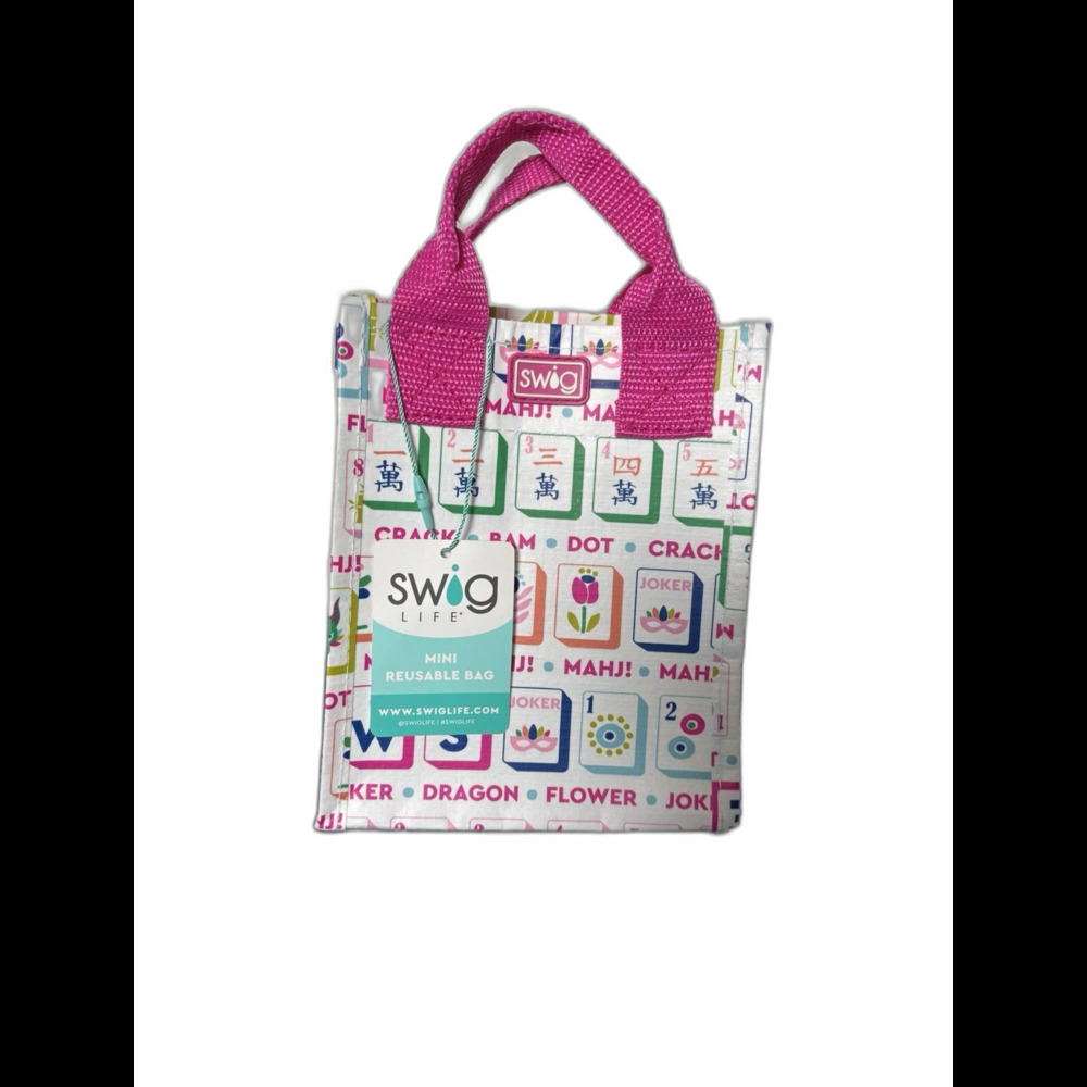 Swig Bag Mini Reusable Mahj! New w Tags Bam Dot Crack MahJong Bag